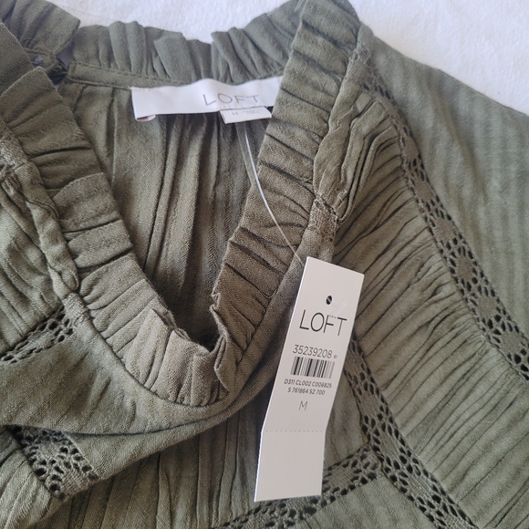 Loft Renaissance Victorian Steampunk Gothic Top Size Medium Mossy Green NWT - Picture 5 of 8